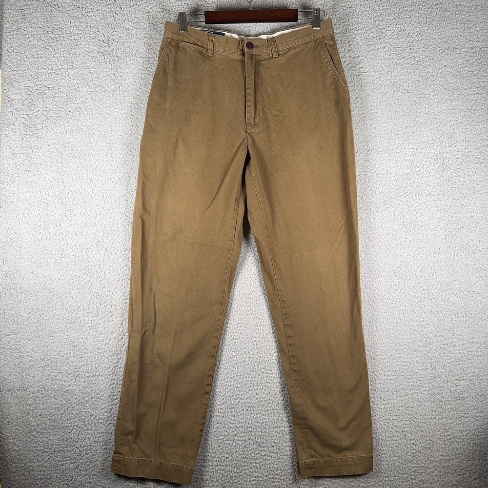 Polo Ralph Lauren Prospect Pant Mens 34x34 Fits 32x32 Khaki Tan Chino Flat Front